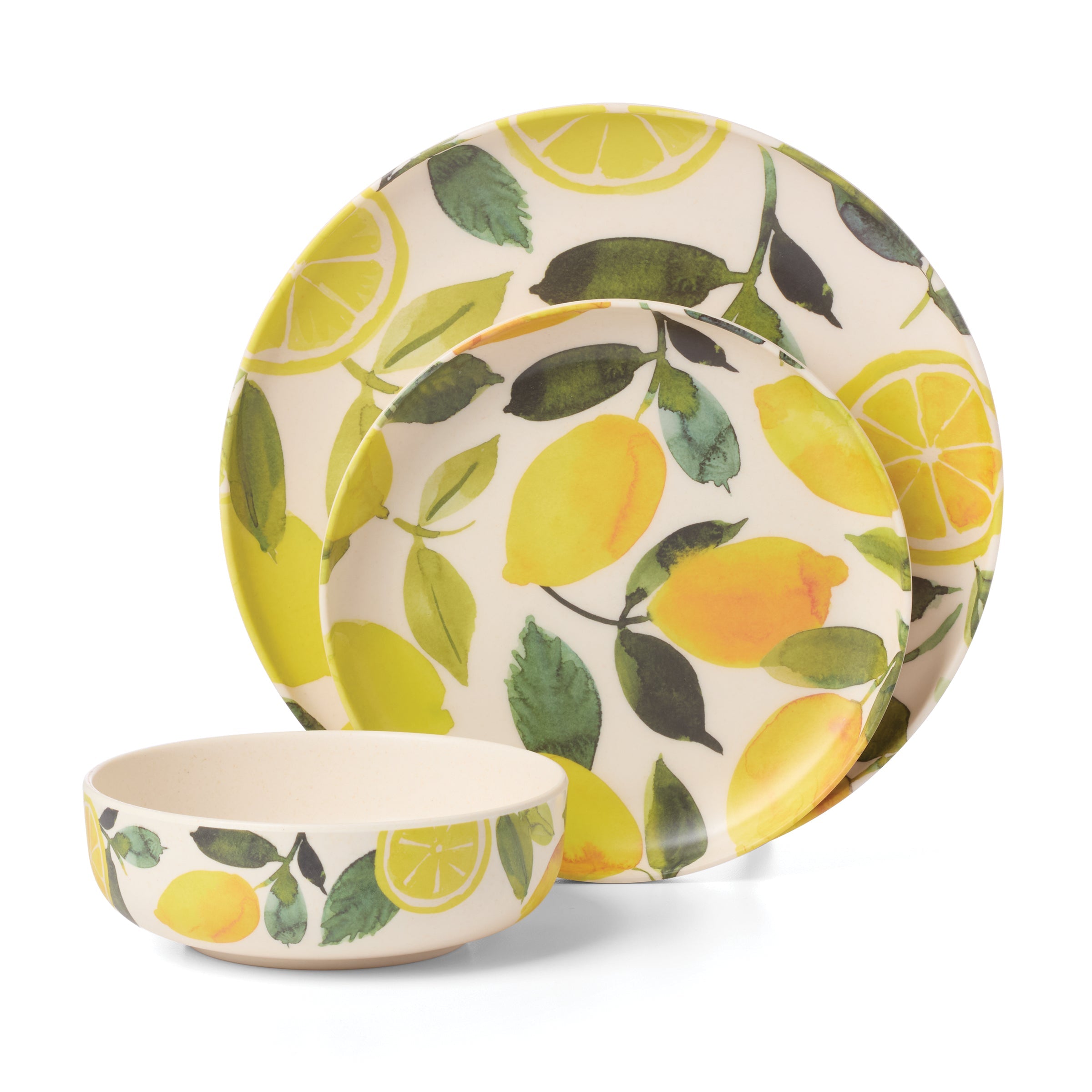 Lenox Westmore 24 Seven Melamine Lemon 12-Piece Dinnerware Set - Image 3