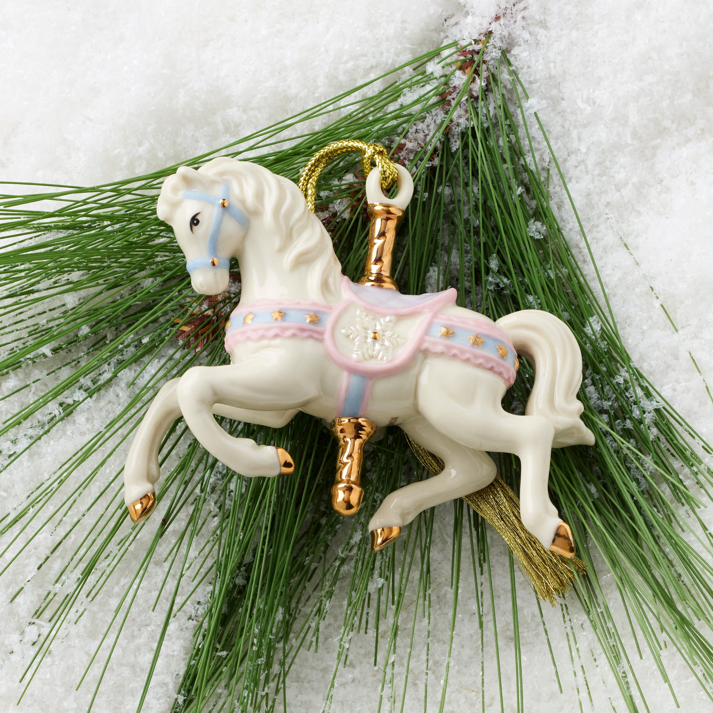 Lenox Westmore Snowflake Carousel Horse Ornament - Image 3
