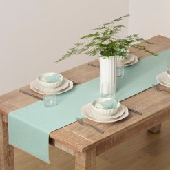 Lenox Westmore French Perle Ice Blue 14x70 Table Runner