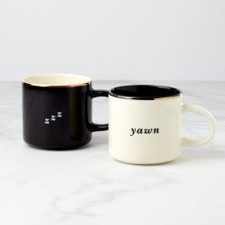 Lenox Westmore Two of a Kind Yawn & Zzz Mugs, Set of 2