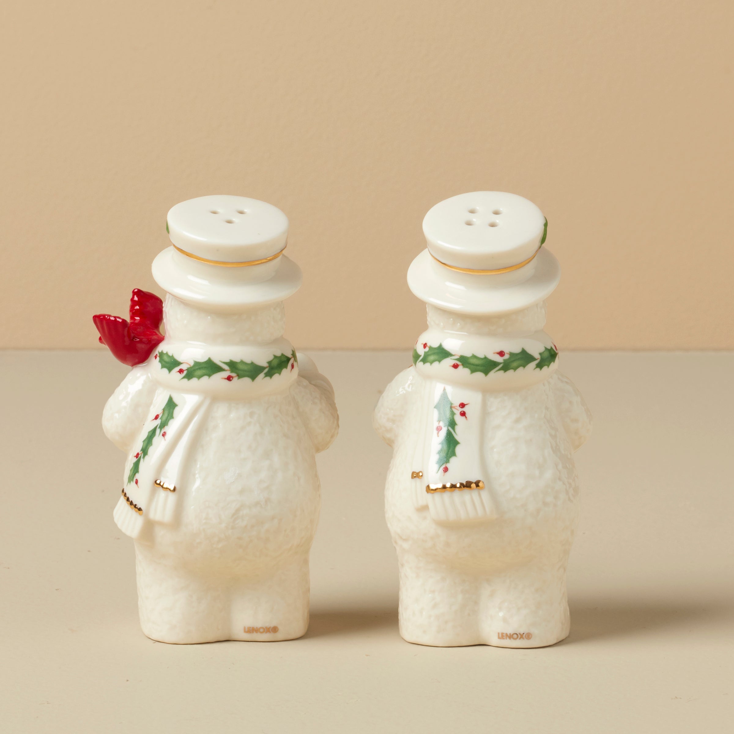 Lenox Westmore Happy Holly Days Snowmen Salt & Pepper Set - Image 2
