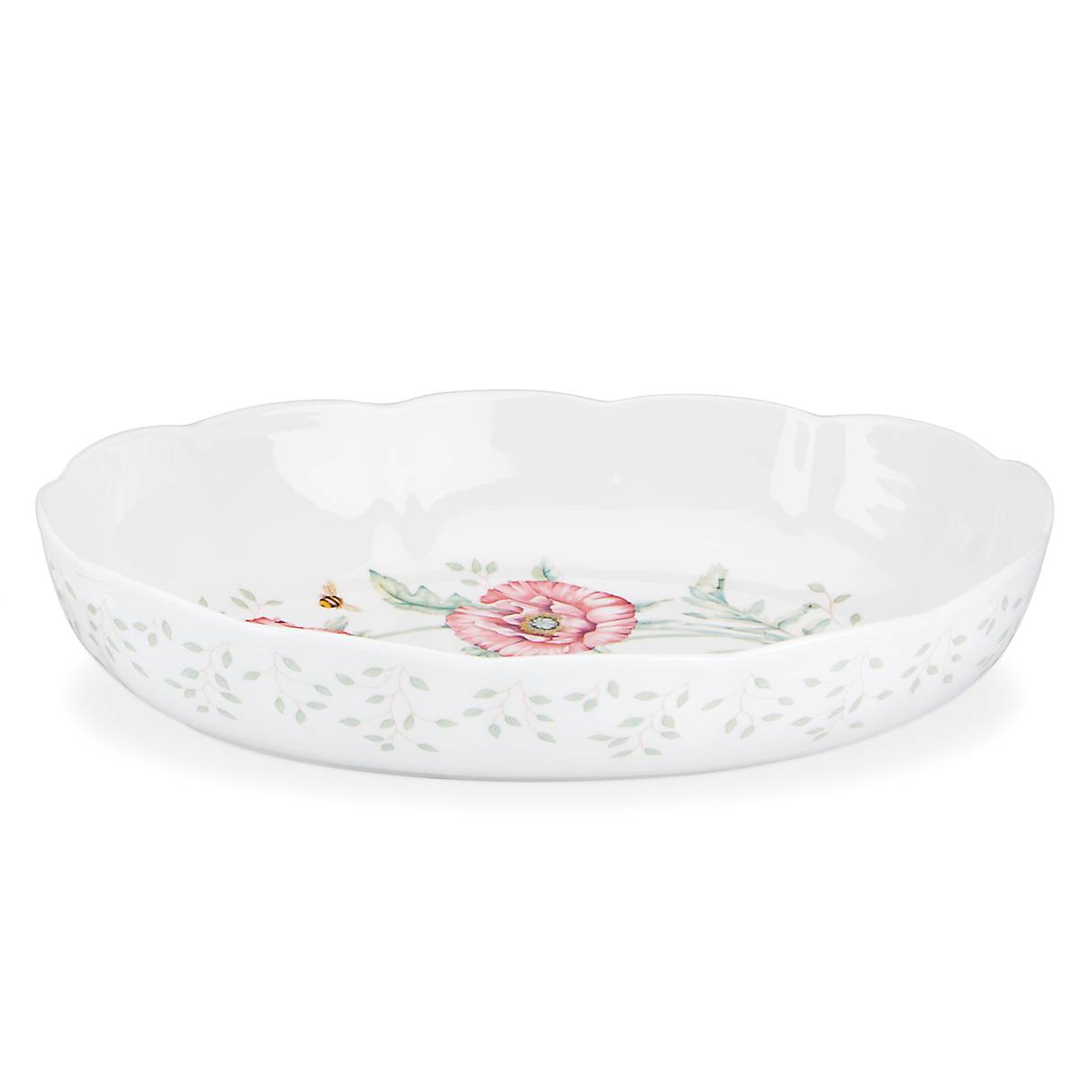 Lenox Westmore Butterfly Meadow Scalloped Oval Baker - Image 6
