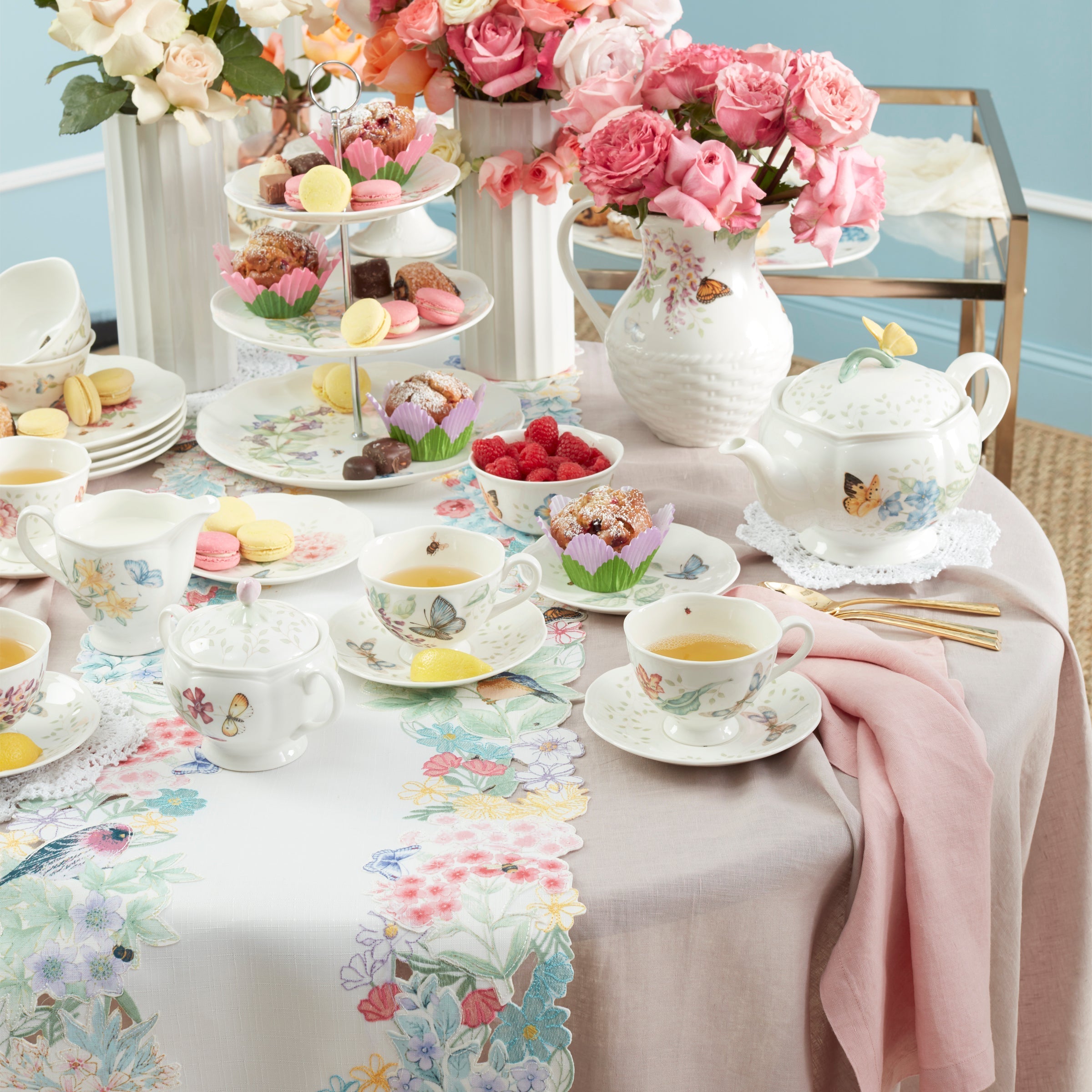 Lenox Westmore Butterfly Meadow Flutter Table Runner - Image 2