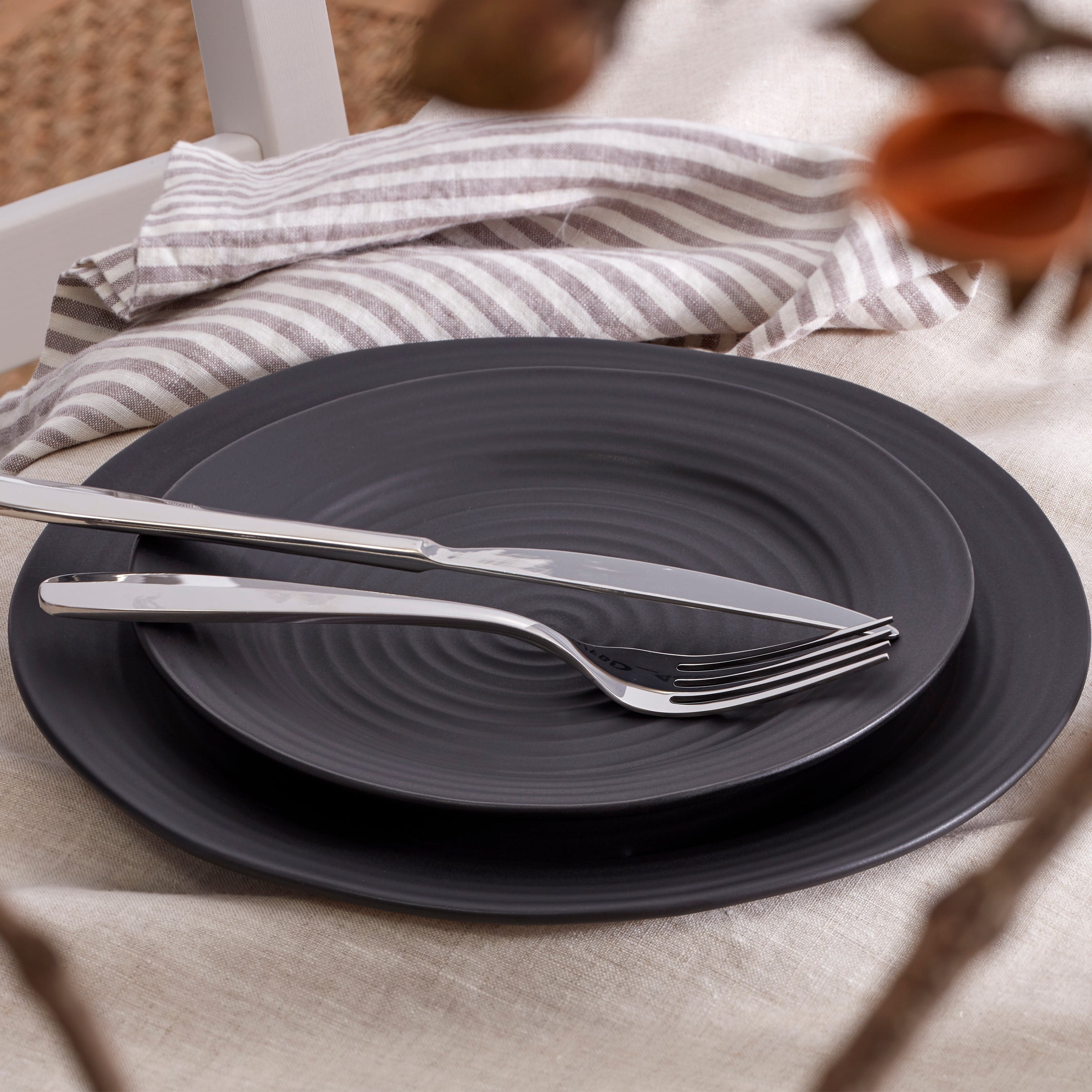 Lenox Westmore Ridge Black 12-Piece Dinnerware Set - Image 13