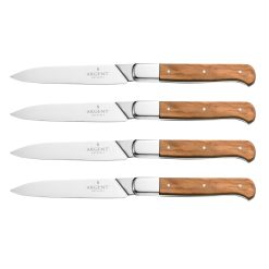 Lenox Westmore Argent Lynden Olive Wood Steak Knives, Set of 4