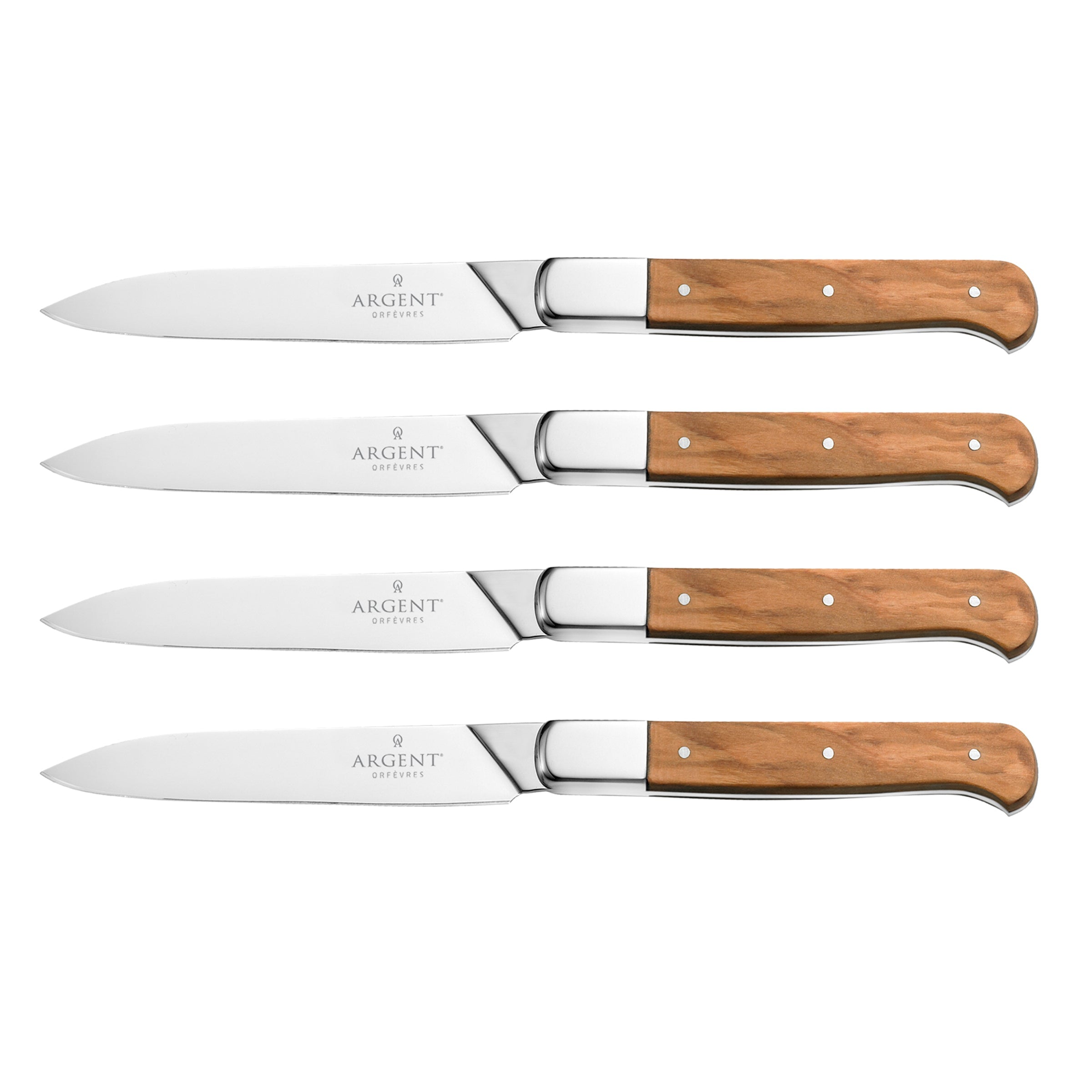 Lenox Westmore Argent Lynden Olive Wood Steak Knives, Set of 4