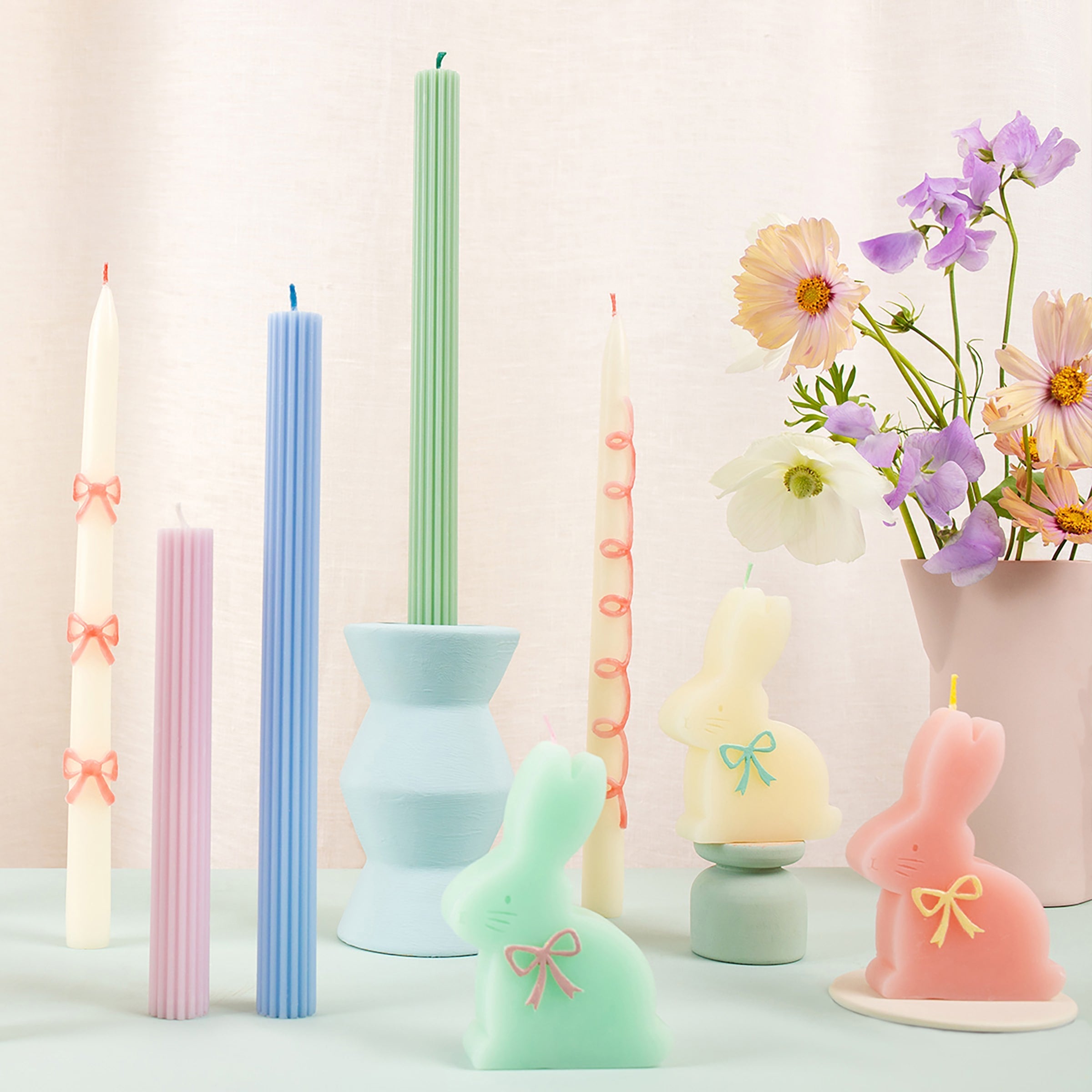 Lenox Westmore Pink Bow Taper Candles, Set of 2 - Image 5