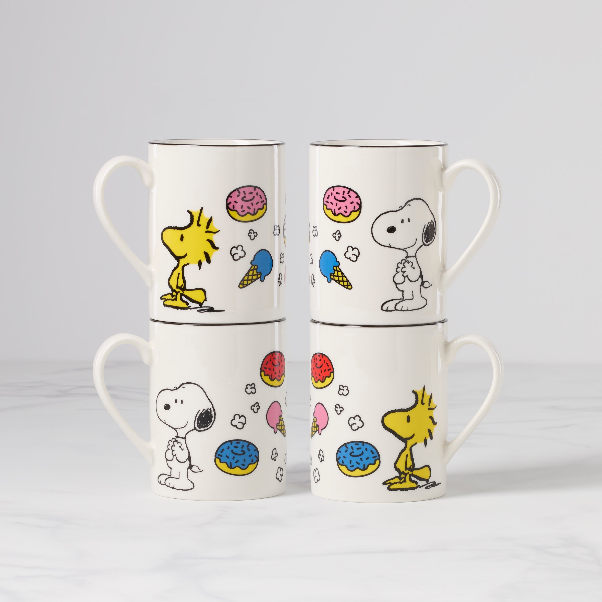 Lenox Westmore Chef Snoopy Mugs, Set of 4