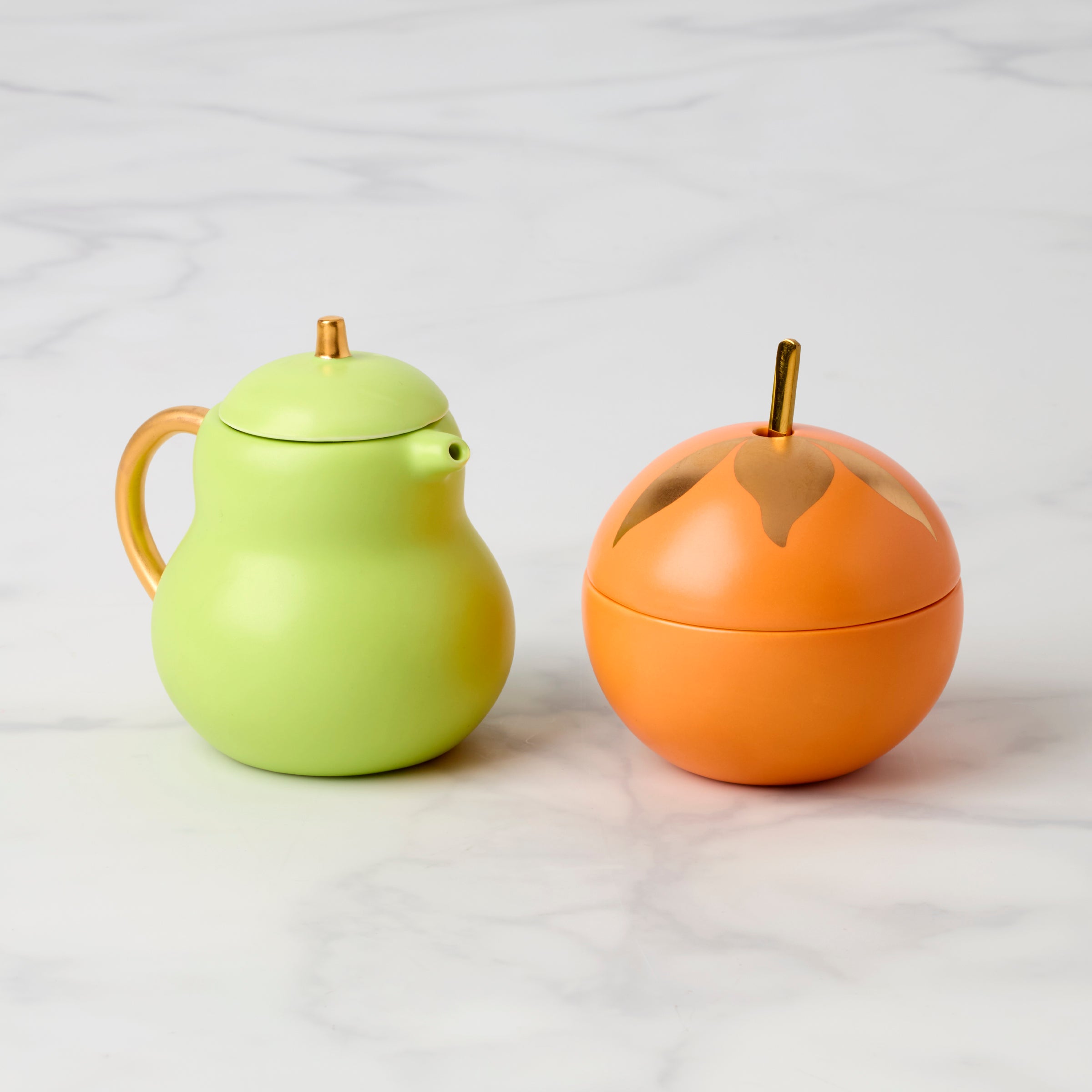 Lenox Westmore Tutti Fruity Pear & Orange Sugar & Creamer Set