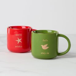 Lenox Westmore Be Jolly Warm Wishes Mugs, Set of 2