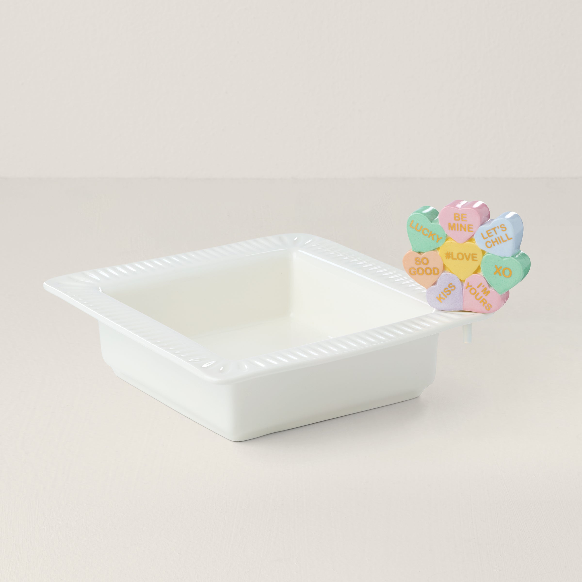 Lenox Westmore Profile Poppers Square Bowl & Heart Candy Set