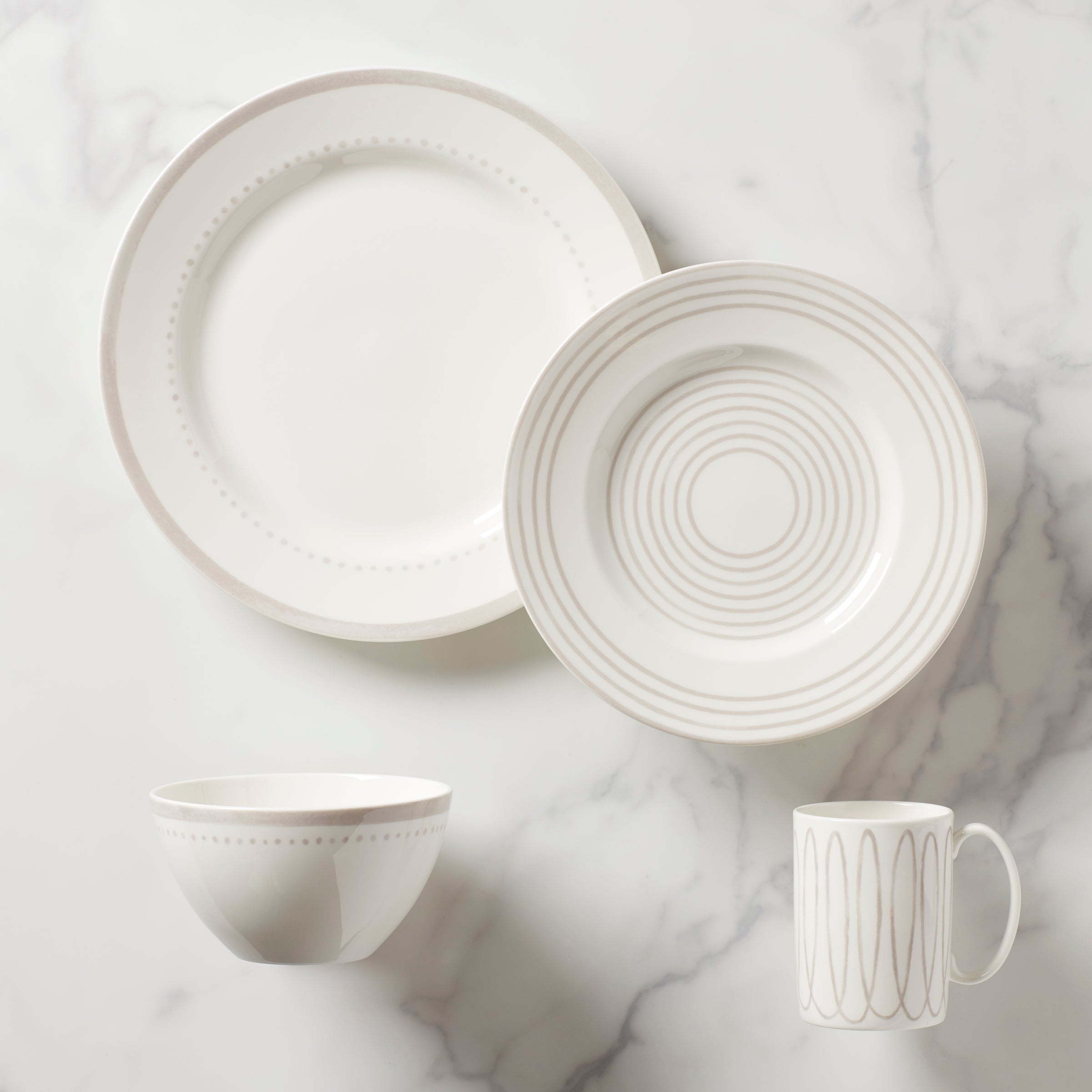 Lenox Westmore Charlotte Street Grey West 4-Piece Place Setting