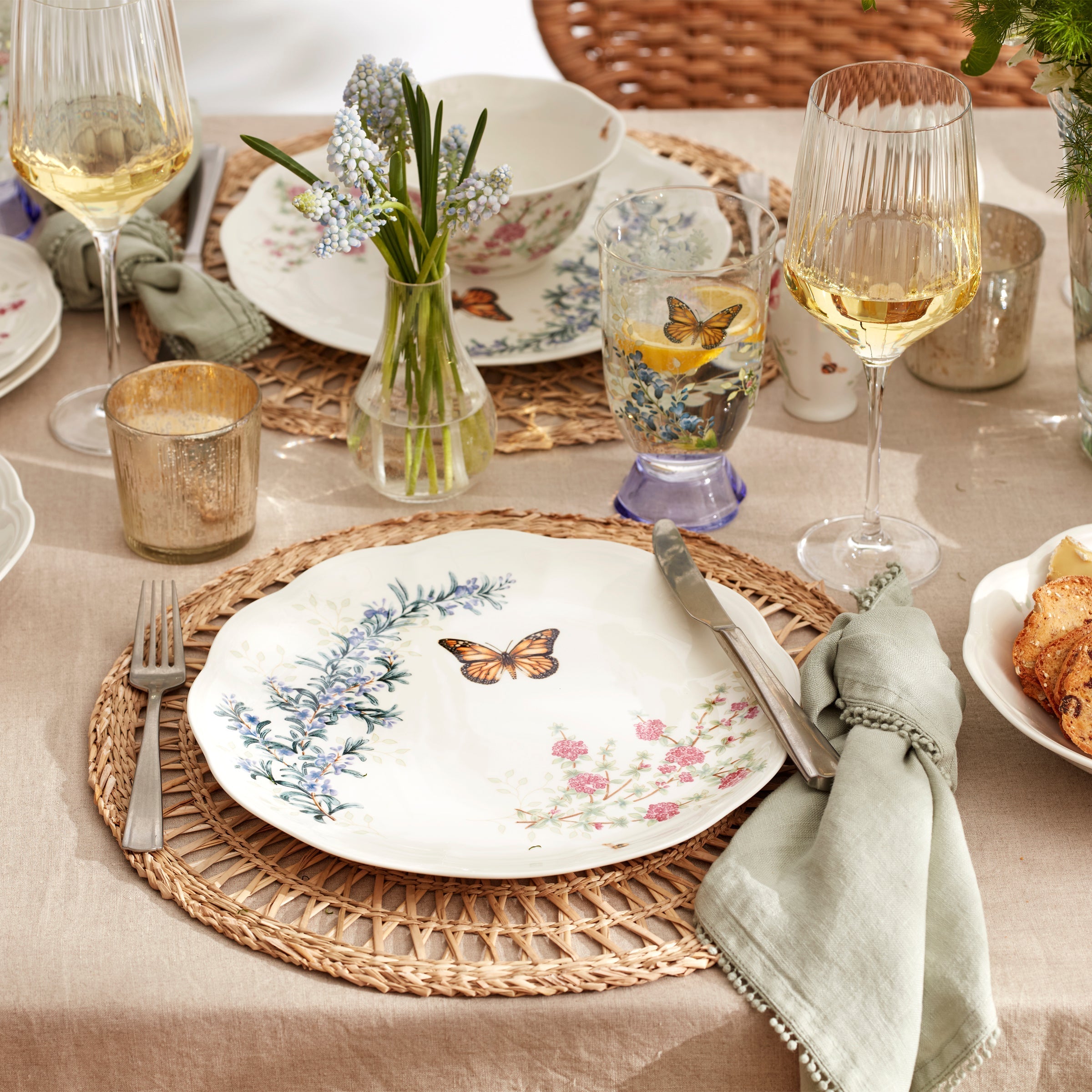 Lenox Westmore Butterfly Meadow Herbs Dinner Plates, Set of 4 - Image 4