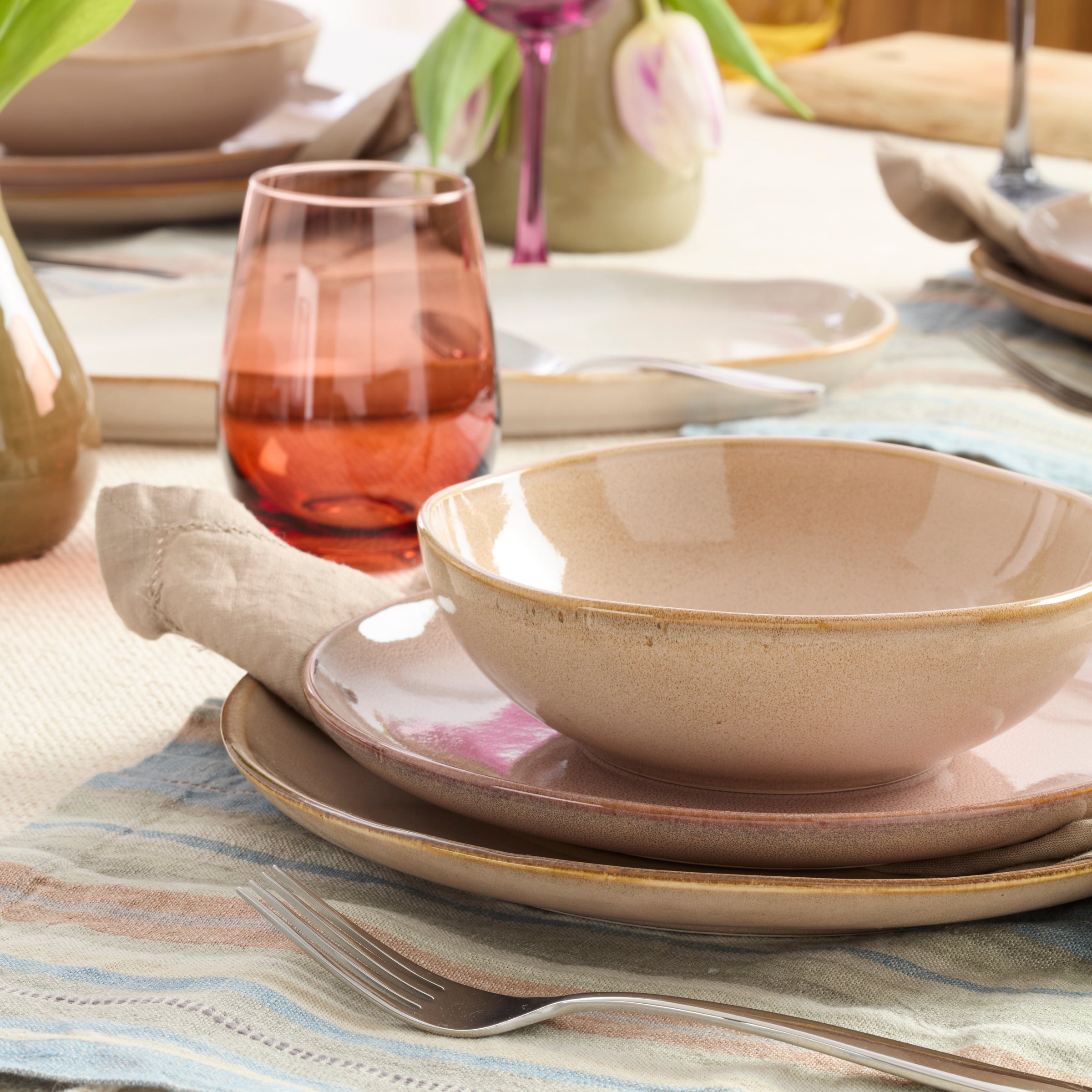 Lenox Westmore Organic Shades Clay 12-Piece Dinnerware Set - Image 5