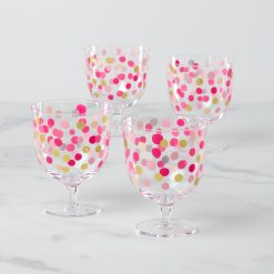 Lenox Westmore It's Raining Confetti Short Wine Glasses, Set of 4