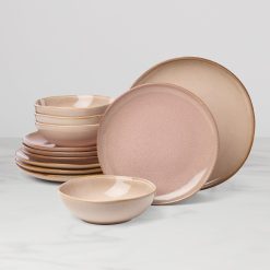 Lenox Westmore Organic Shades Clay 12-Piece Dinnerware Set