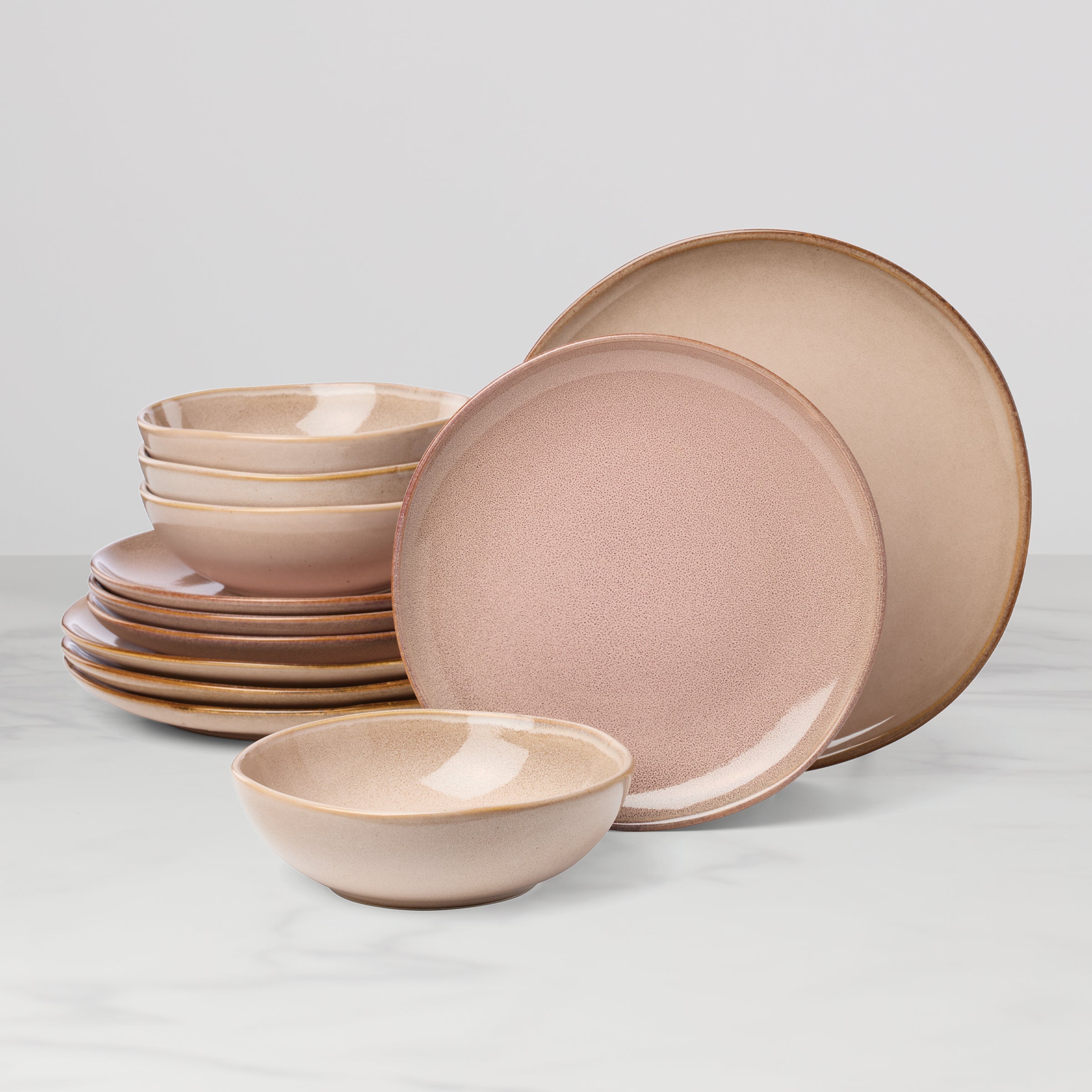 Lenox Westmore Organic Shades Clay 12-Piece Dinnerware Set