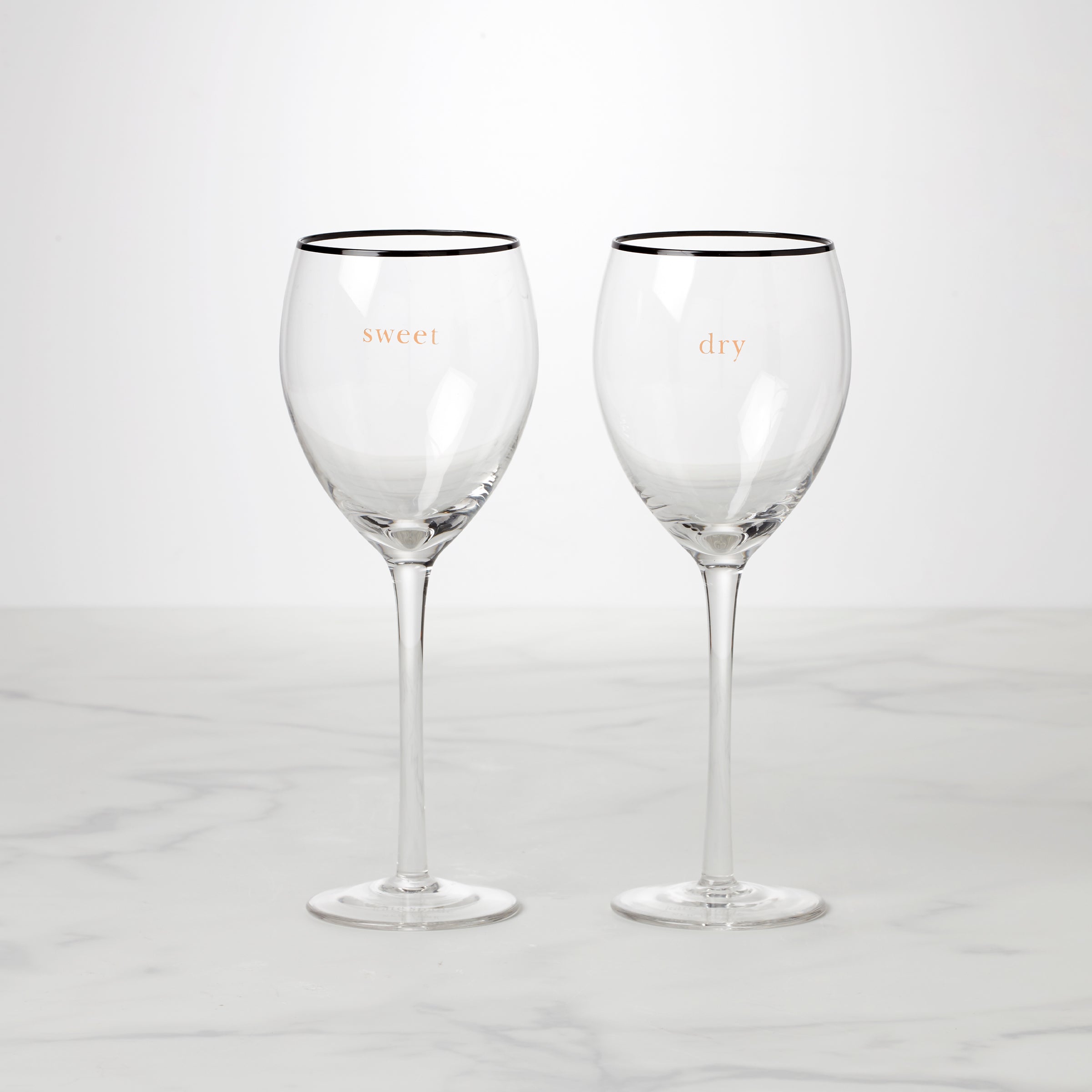 Lenox Westmore Cheers To Us Sweet & Dry Wine Glasses, Set of 2