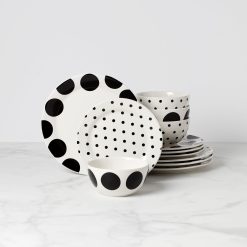 Lenox Westmore On The Dot 12-Piece Dinnerware Set