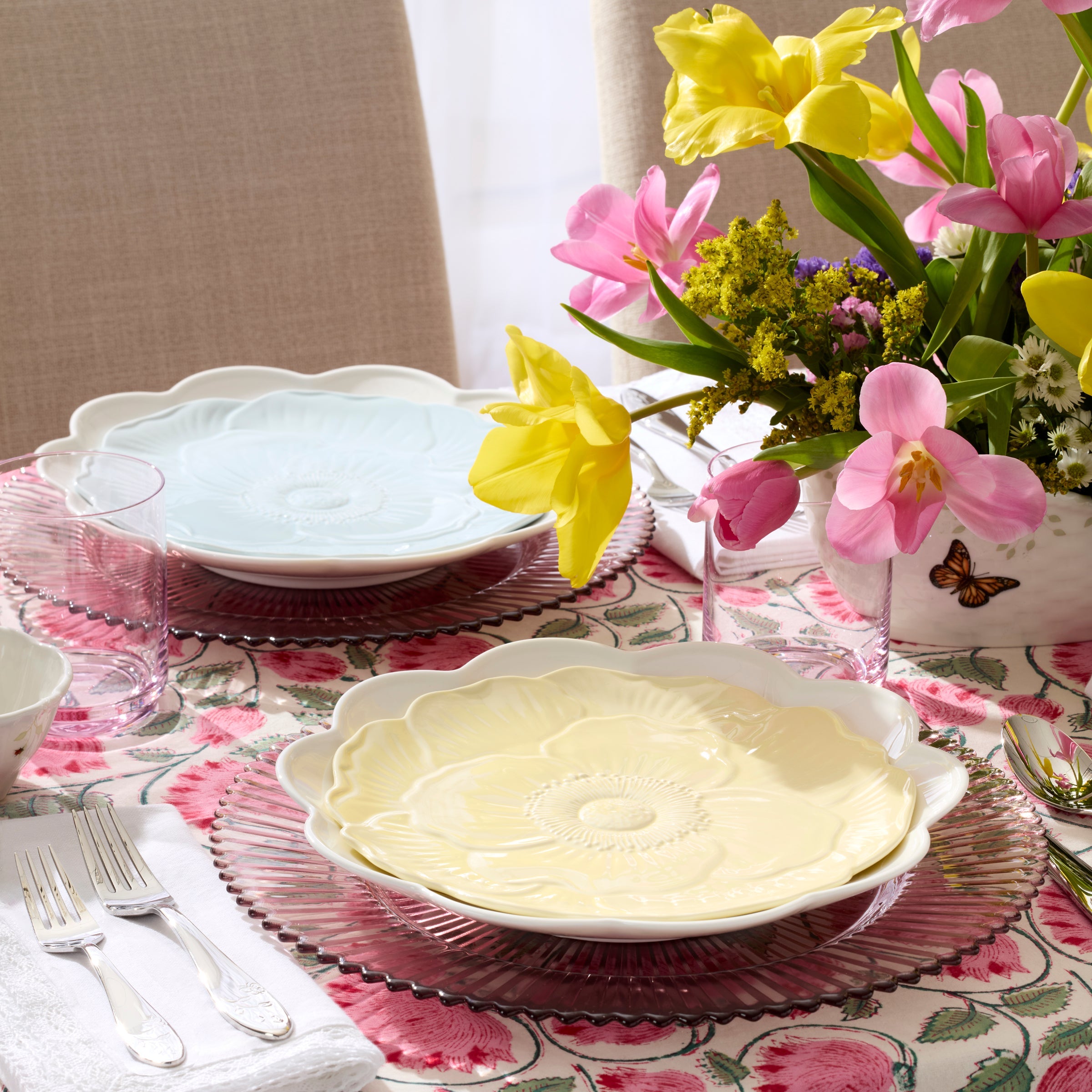 Lenox Westmore Butterfly Meadow Floral Blue Accent Plates, Set of 4 - Image 7