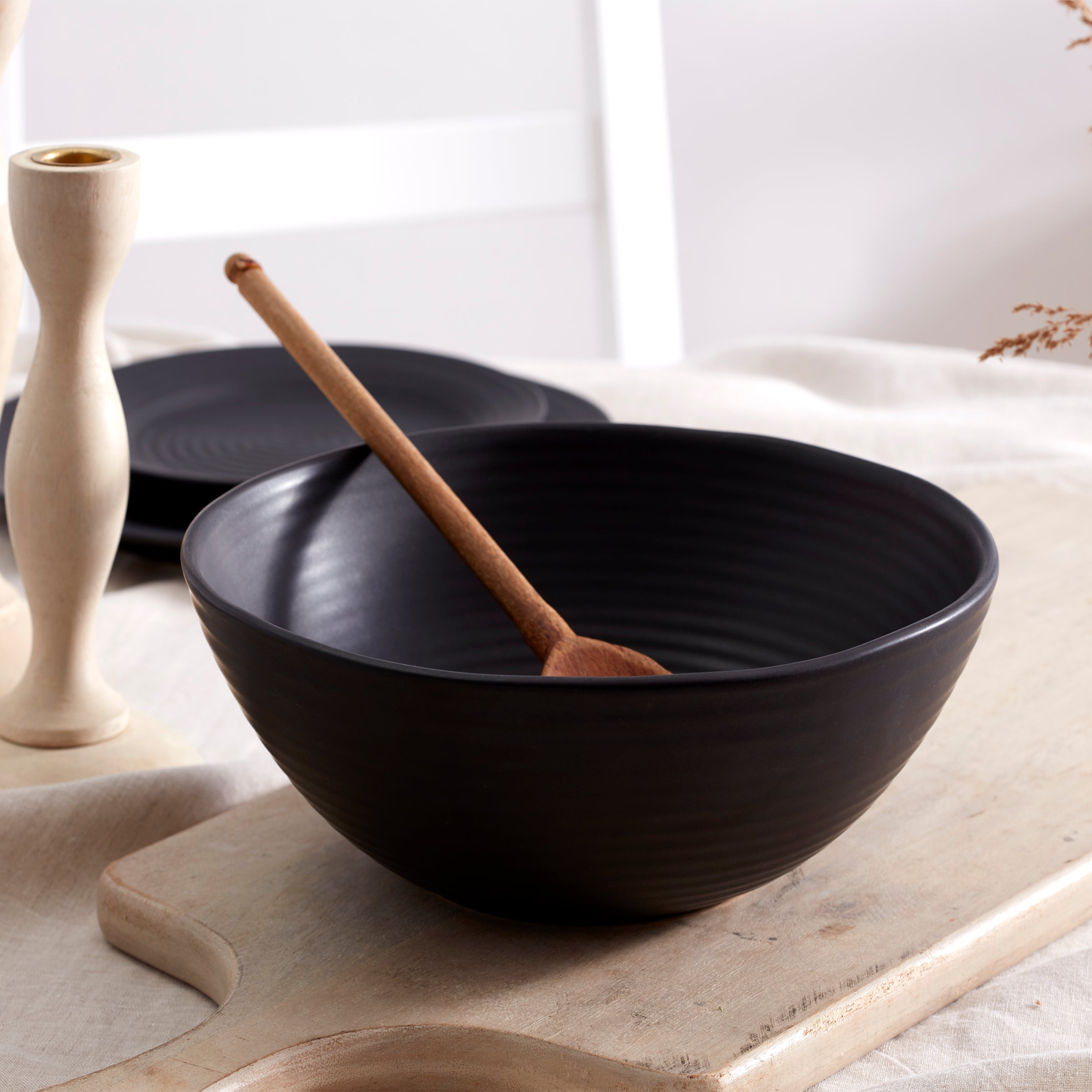 Lenox Westmore Ridge Black 12-Piece Dinnerware Set - Image 16