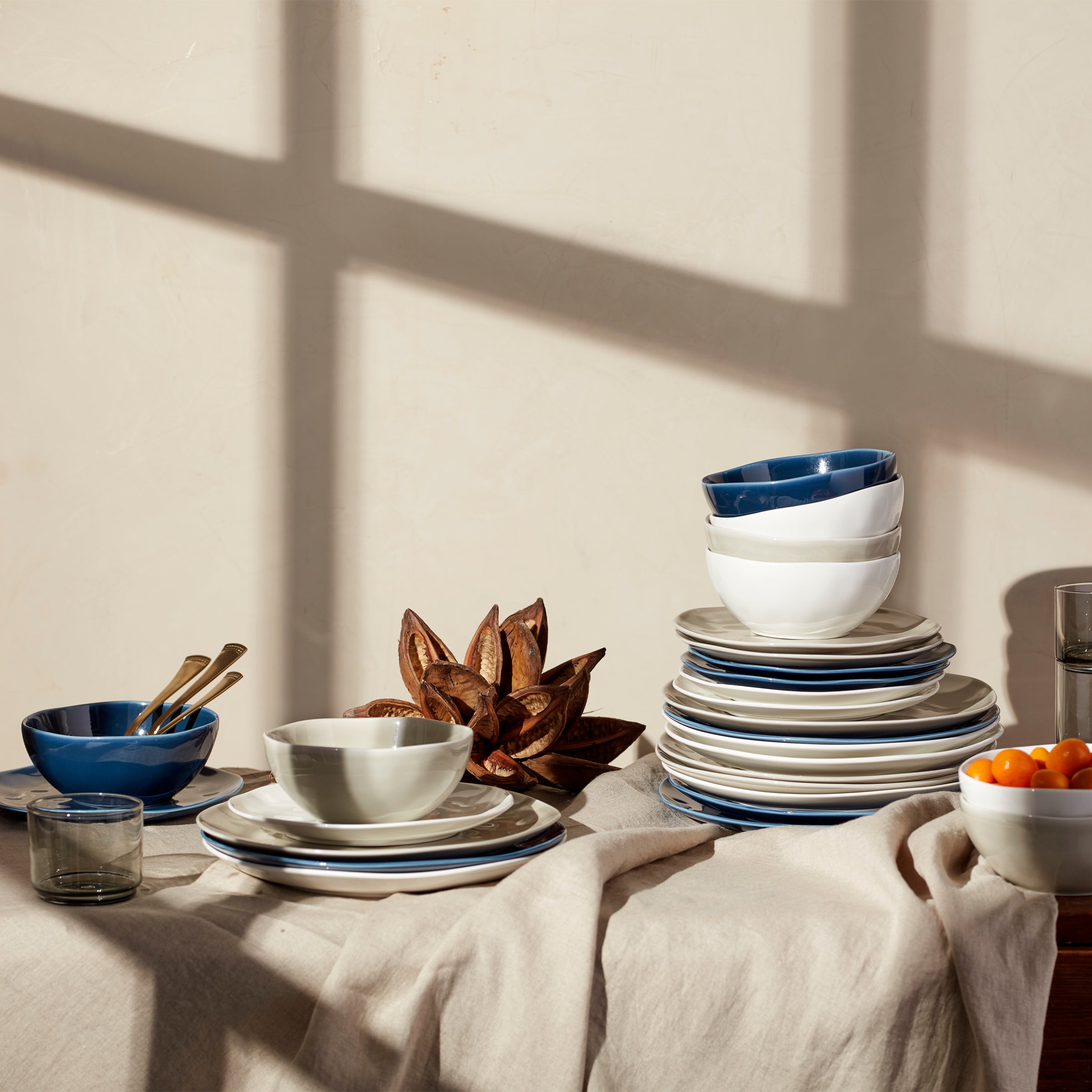Lenox Westmore Bay Colors Grey 12-Piece Dinnerware Set - Image 3