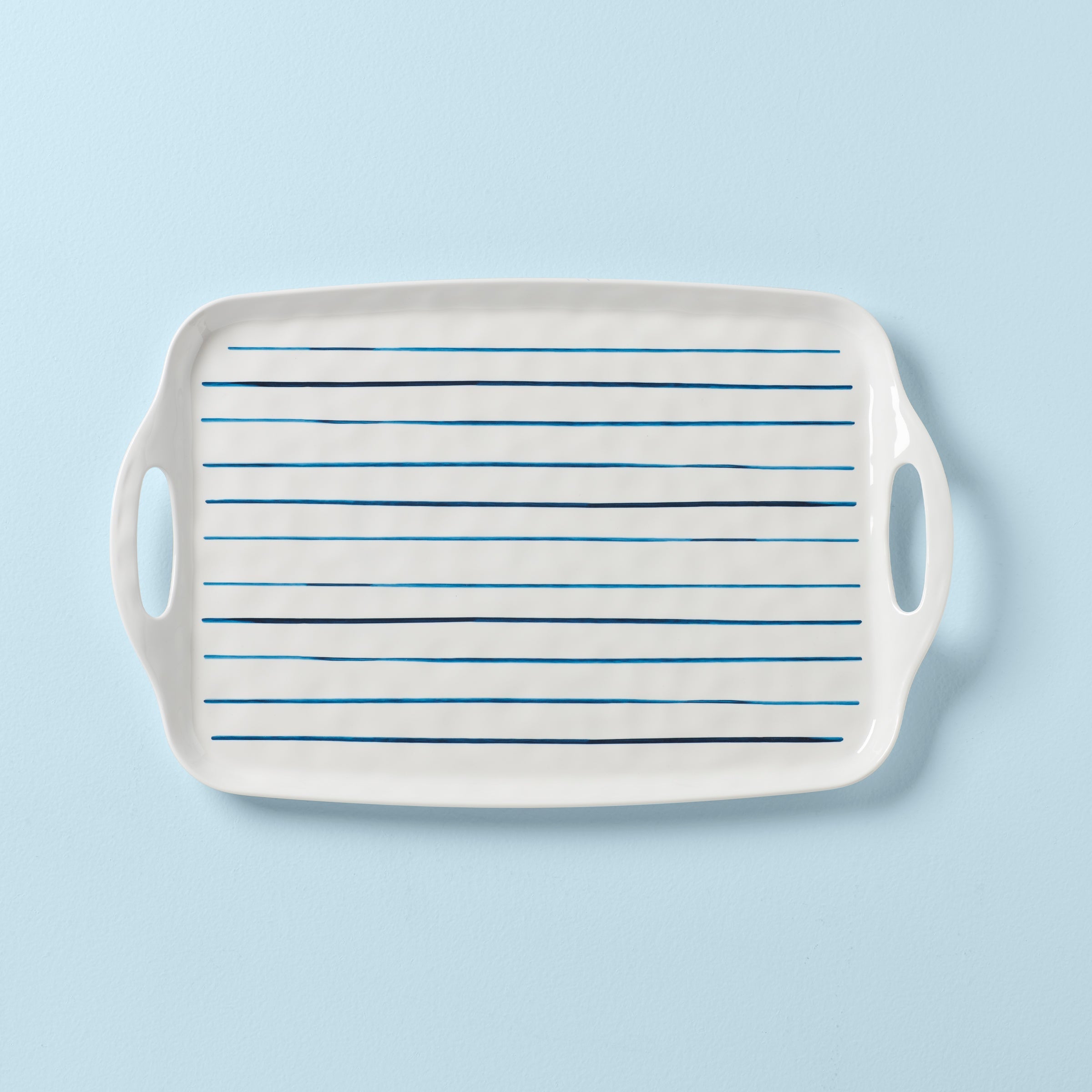 Lenox Westmore Blue Bay Melamine Handled Platter