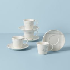 Lenox Westmore Oyster Bay 8-Piece Espresso Cup & Saucer Set