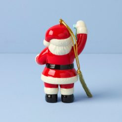 Alternative view of Lenox Westmore 2025 Santa with Mistletoe Ornament