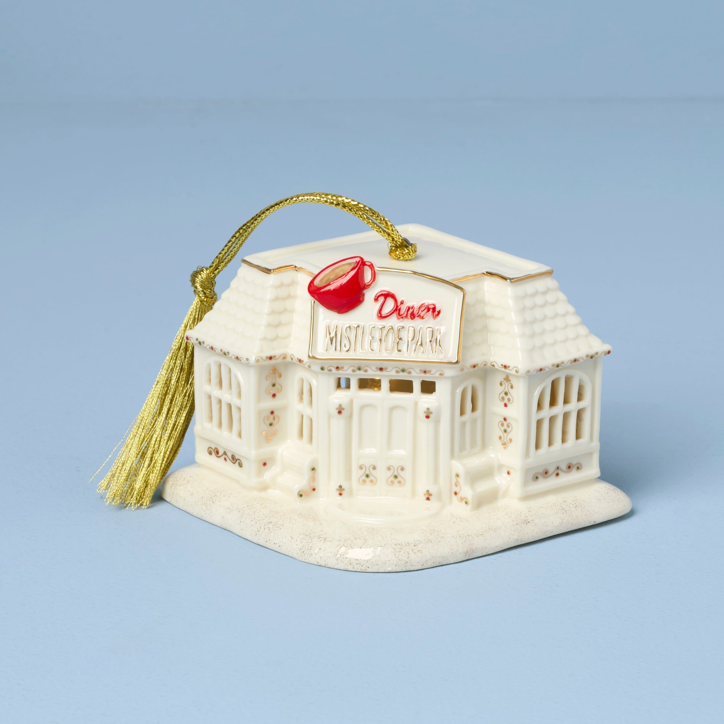 Lenox Westmore Mistletoe Park Diner Lit Ornament