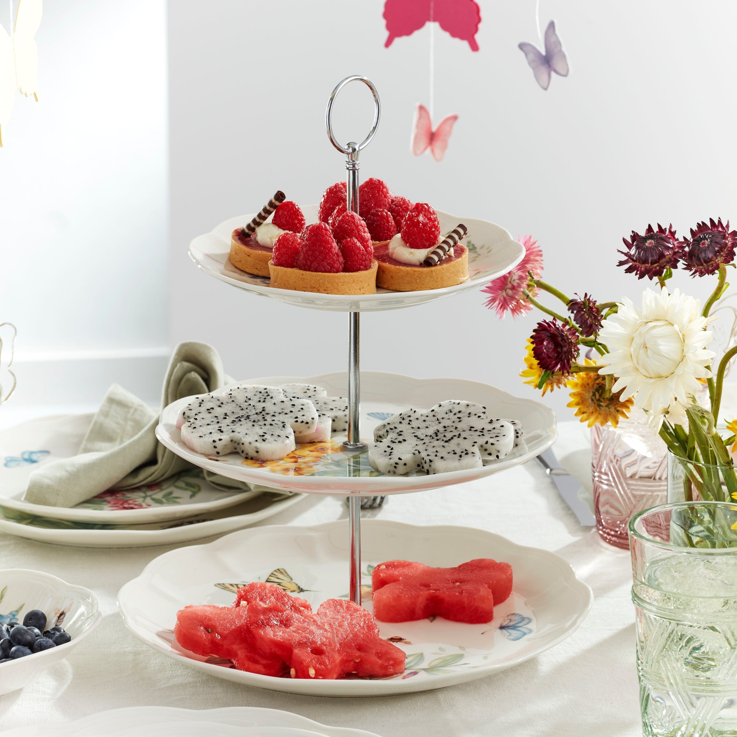 Lenox Westmore Butterfly Meadow 3-Tiered Server - Image 4