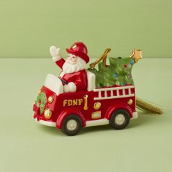 Lenox Westmore Santa In Fire Truck Ornament