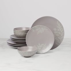 Lenox Westmore Roseto Pumice 12-Piece Dinnerware Set