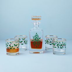 Alternative view of Lenox Westmore Holiday 5-Piece Decanter & Whiskey Glass Set