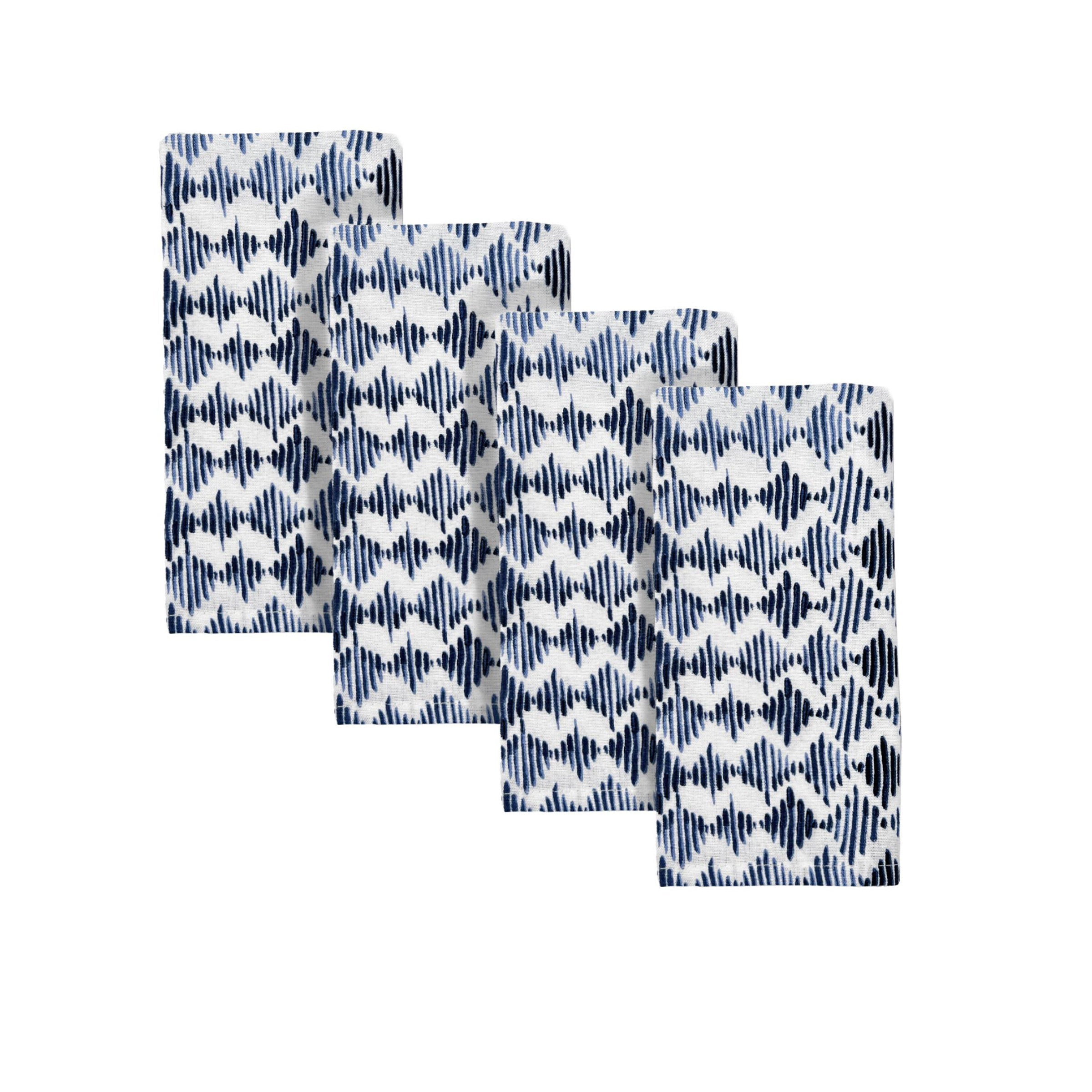 Lenox Westmore Blue Bay Diamond Dinner Napkins, Set of 4