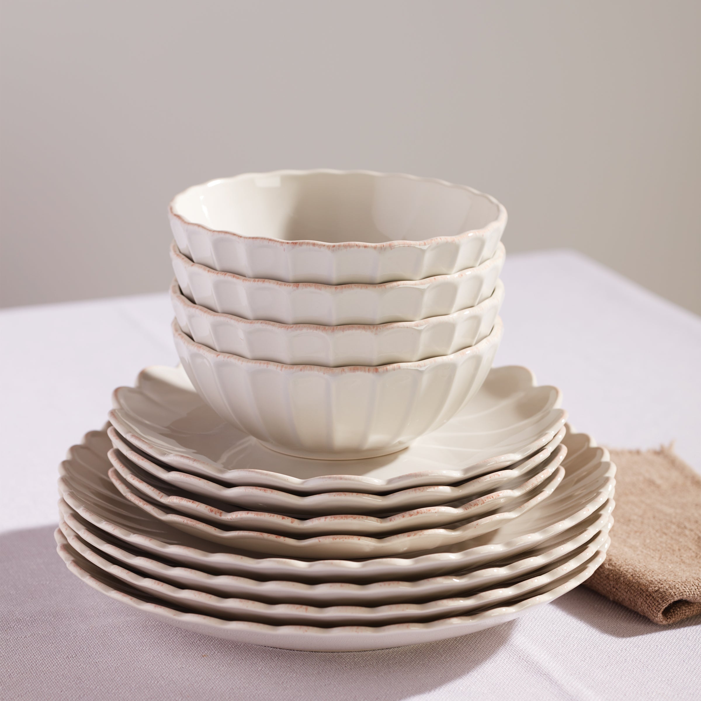 Lenox Westmore French Perle Scallop White All-Purpose Bowls, Set of 4 - Image 11