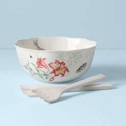 Lenox Westmore Butterfly Meadow Salad Bowl & Servers