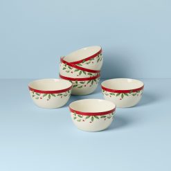 Lenox Westmore Holiday Dessert Bowls, Set of 6
