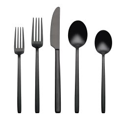 Lenox Westmore Dean Black Satin 20-Piece Flatware Set