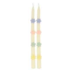 Lenox Westmore Pastel Flowers Taper Candles, Set of 2