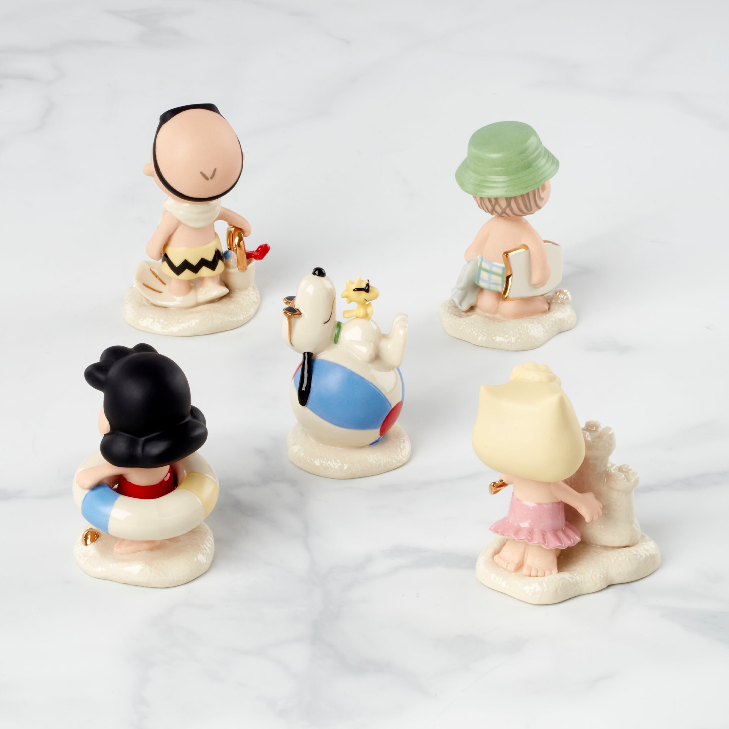 Lenox Westmore Peanuts 5-Piece Beach Party Figurine Set - Image 2
