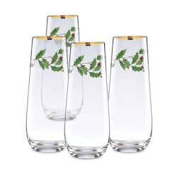 Alternative view of Lenox Westmore Holiday Stemless Flute Glasses, Set of 4