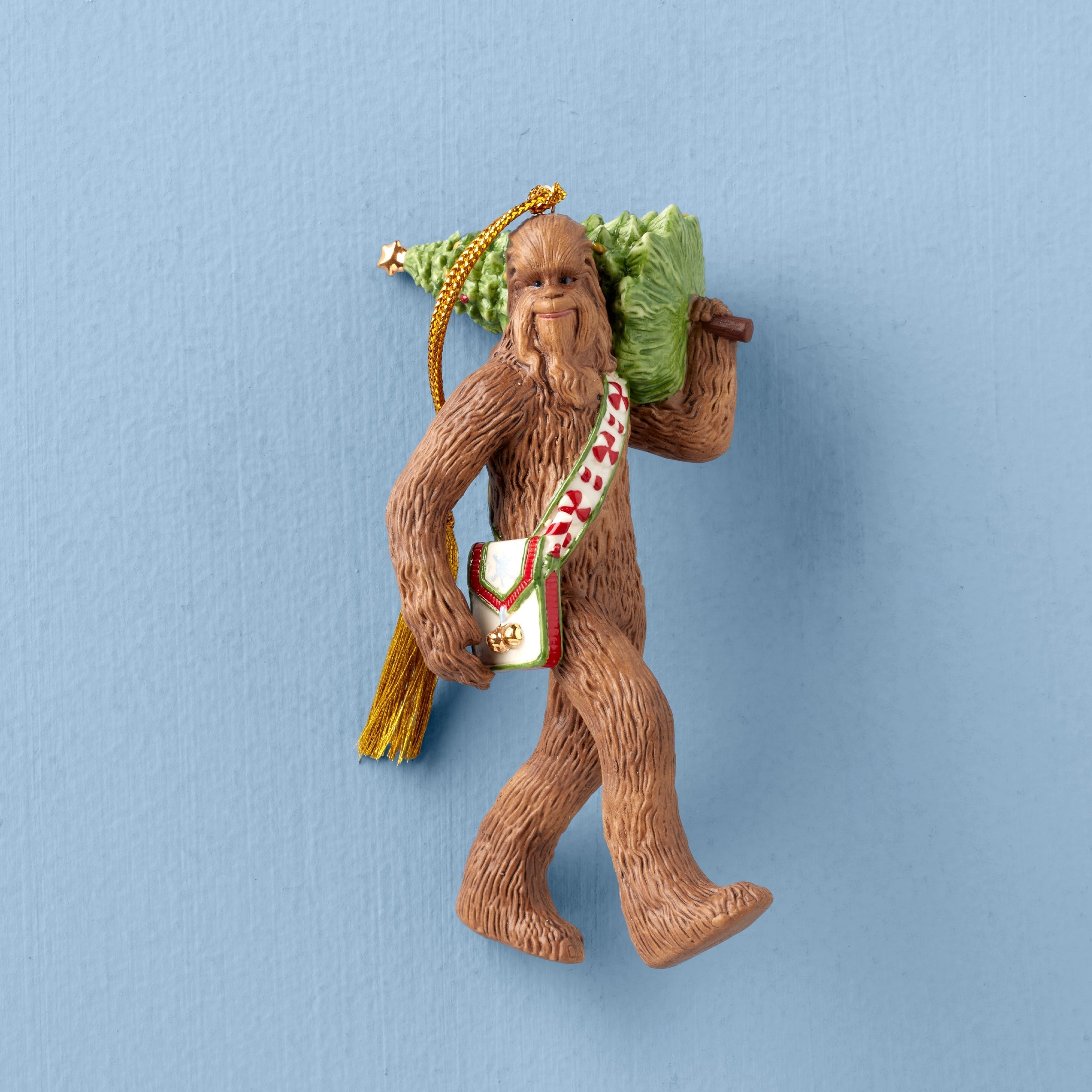 Lenox Westmore Chewbacca with Christmas Tree Ornament