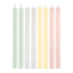 Lenox Westmore Pastel Striped Table Candles, Set of 8