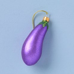 Lenox Westmore Retro Blown Glass Eggplant Ornament
