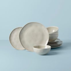 Lenox Westmore Bay Colors Grey 12-Piece Dinnerware Set