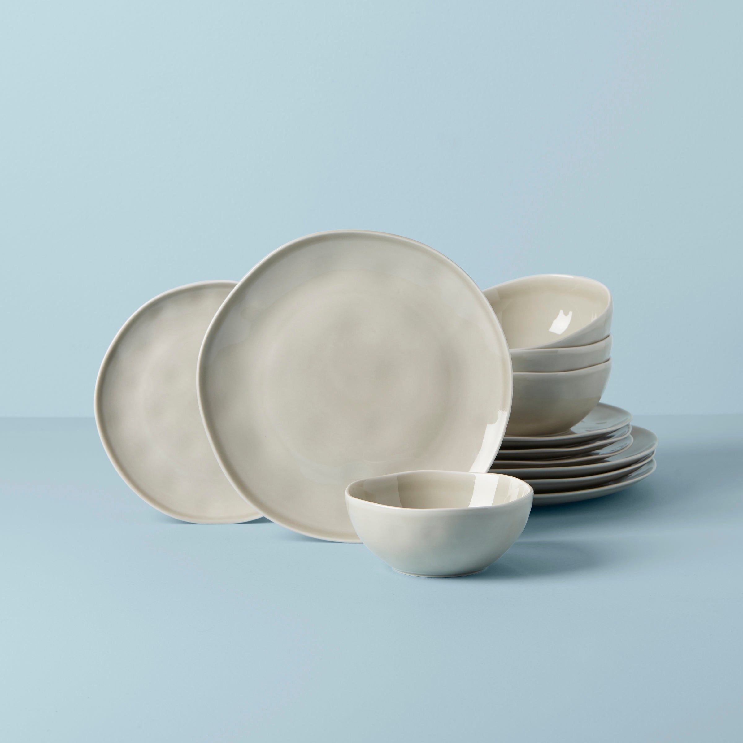 Lenox Westmore Bay Colors Grey 12-Piece Dinnerware Set