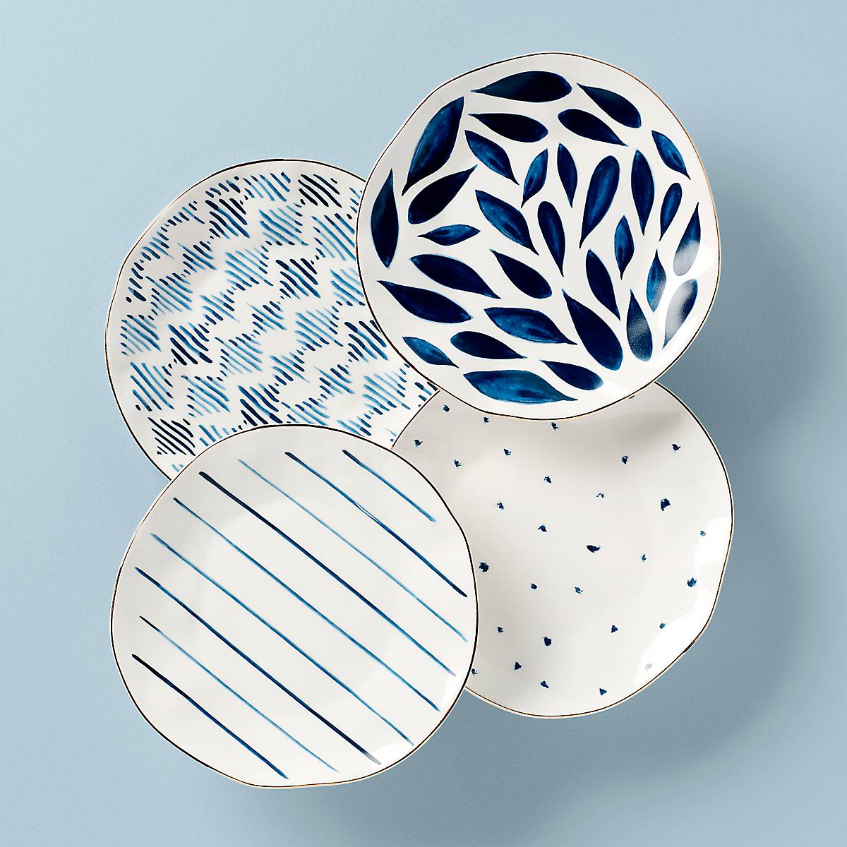 Lenox Westmore Blue Bay Dessert Plates, Set of 4