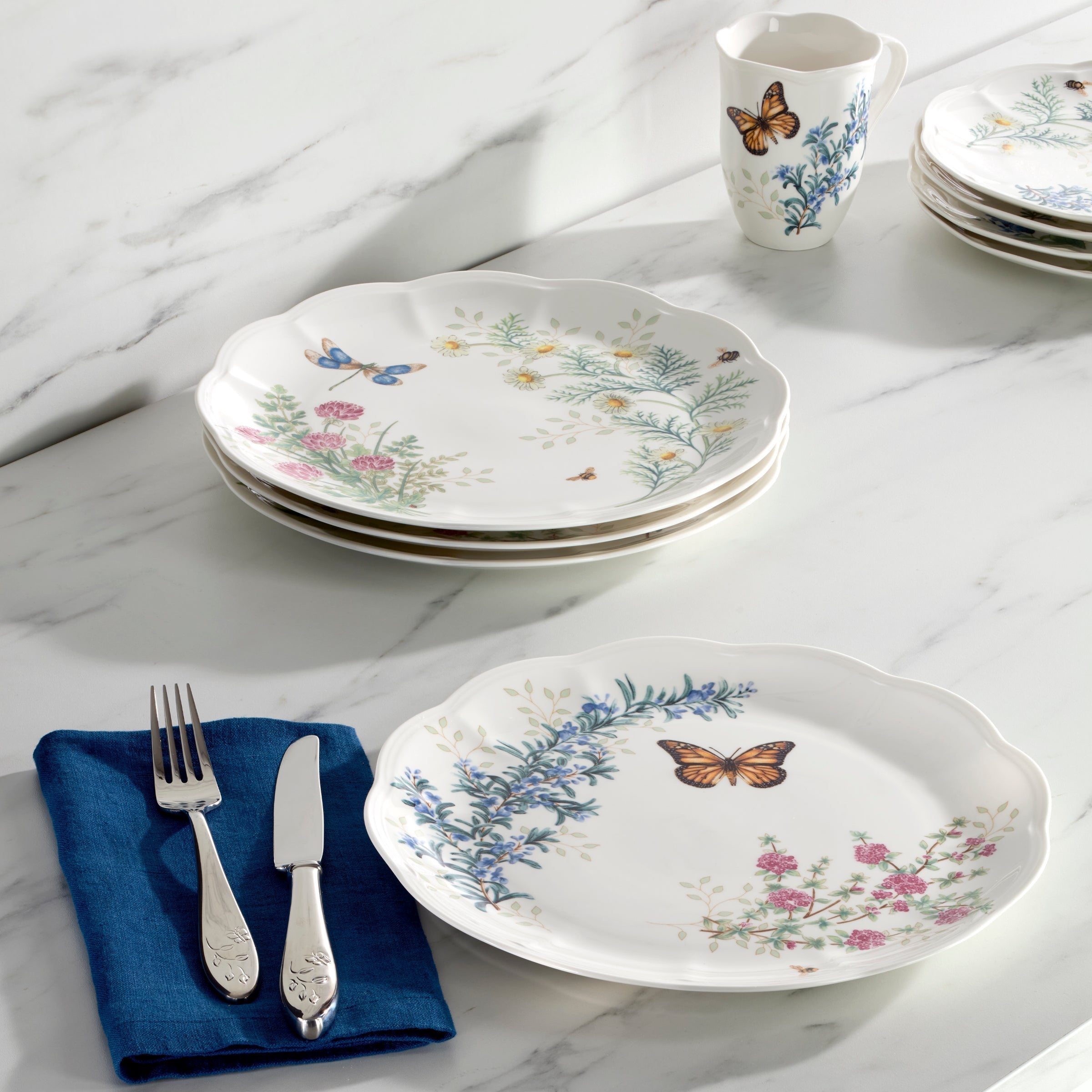 Lenox Westmore Butterfly Meadow Herbs Dinner Plates, Set of 4 - Image 7