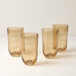Lenox Westmore Homespun Amber Tall Tumbler - Set Of 4
